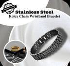 Stainless Steel Charming Hand Chain Bracelet | Beautiful Charming Hand Chain Bracelet For Boys and Men - Black