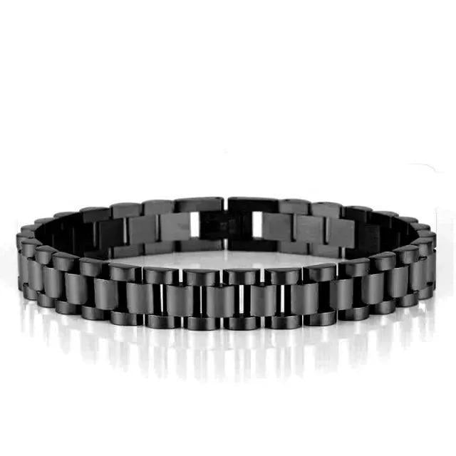 Stainless Steel Charming Hand Chain Bracelet | Beautiful Charming Hand Chain Bracelet For Boys and Men - Black