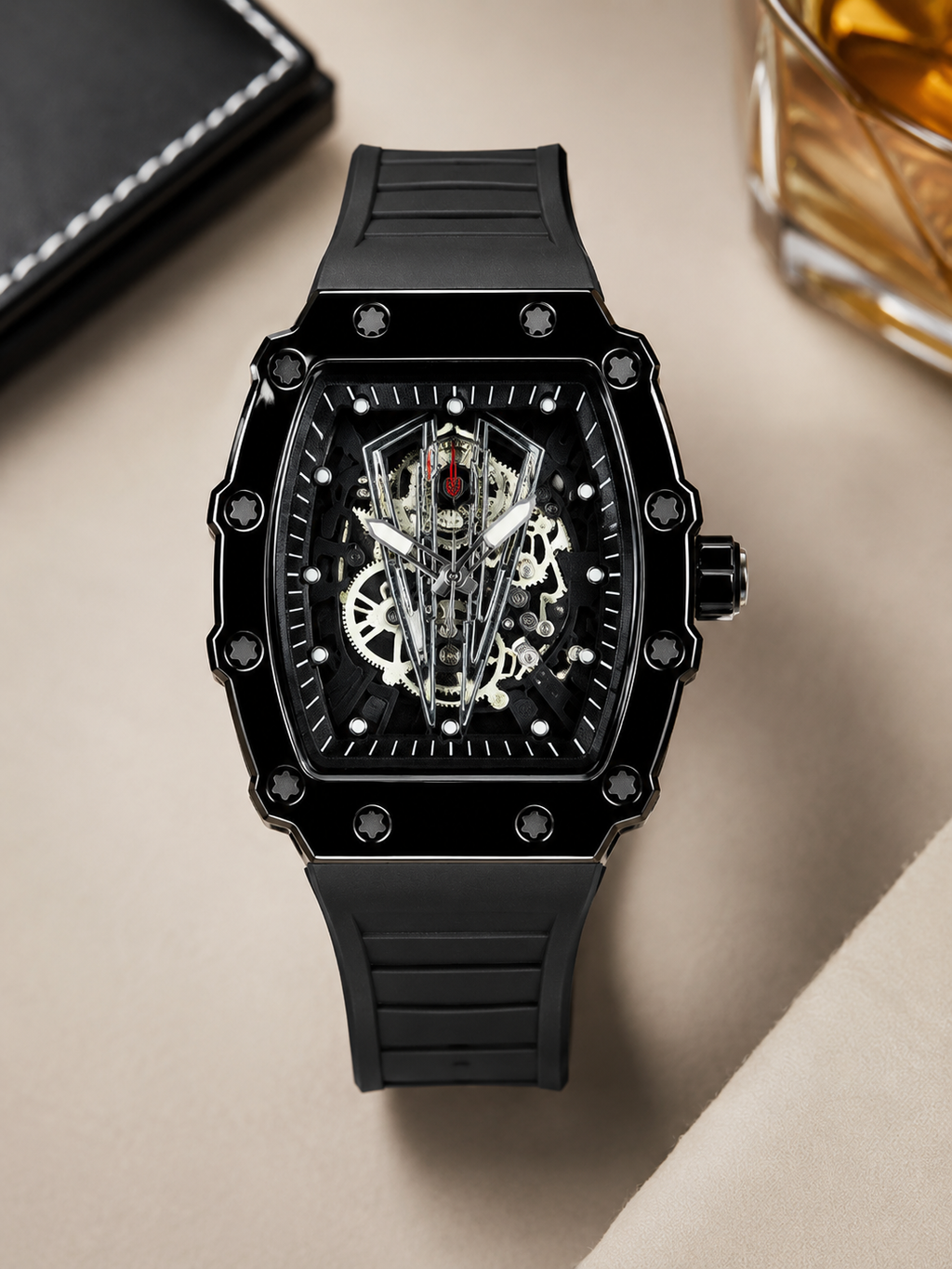 hantom X Skeleton Luxury Watch – Black Edition