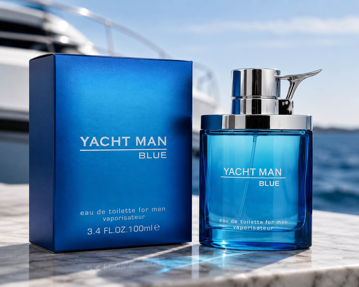 Yacht Man Blue Eau De Toilette for Men – 100ml | Fresh & Long-Lasting Fragrance
