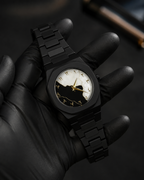 Men Carbon Fiber Black Arabic Watch