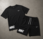 Premium Men's Black T-Shirt & Shorts Summer Co-Ord Set