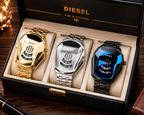 Men's Luxury Gold Digital Wrist Watch