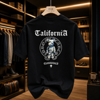 Men White Graphic T-Shirt Summer Streetwear